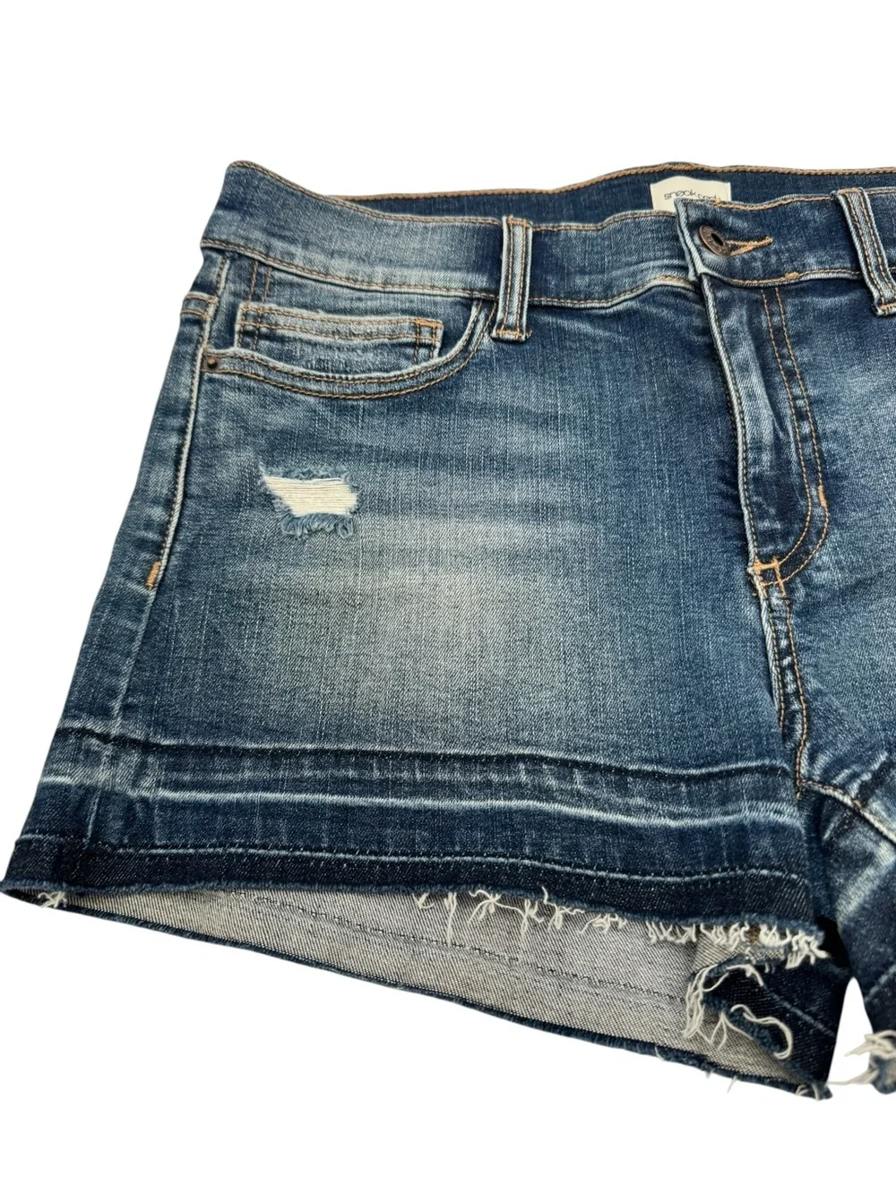 Sneak Peak Cut Off Distressed Mid Rise 9.5